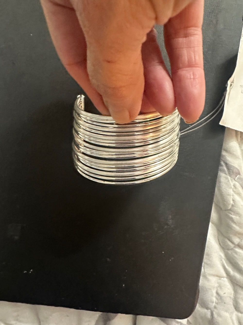 Silver Multi-Band Cuff Bracelet - Elegant Women’s Jewelry